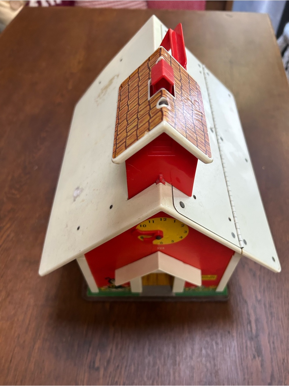 Fisher-Price Red/White Vntge Schoolhouse Toy/accessories.Interactive child play!